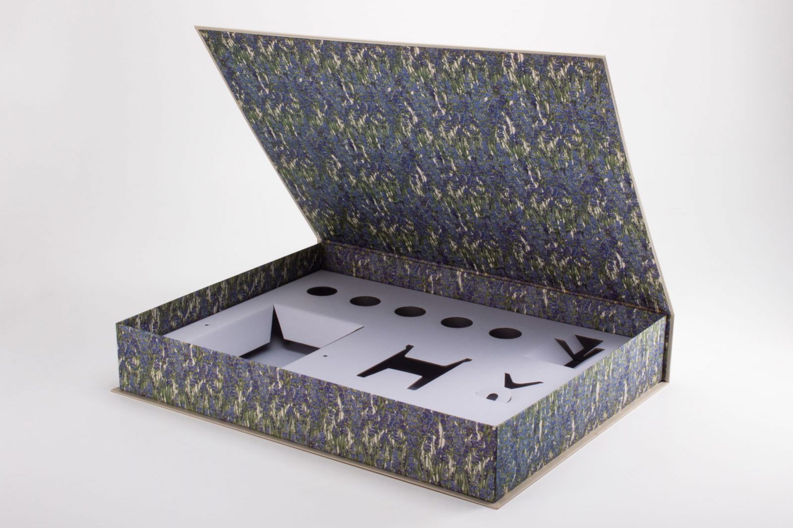 Magnetic closure box with accommodation for various objects